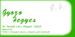 gyozo hegyes business card